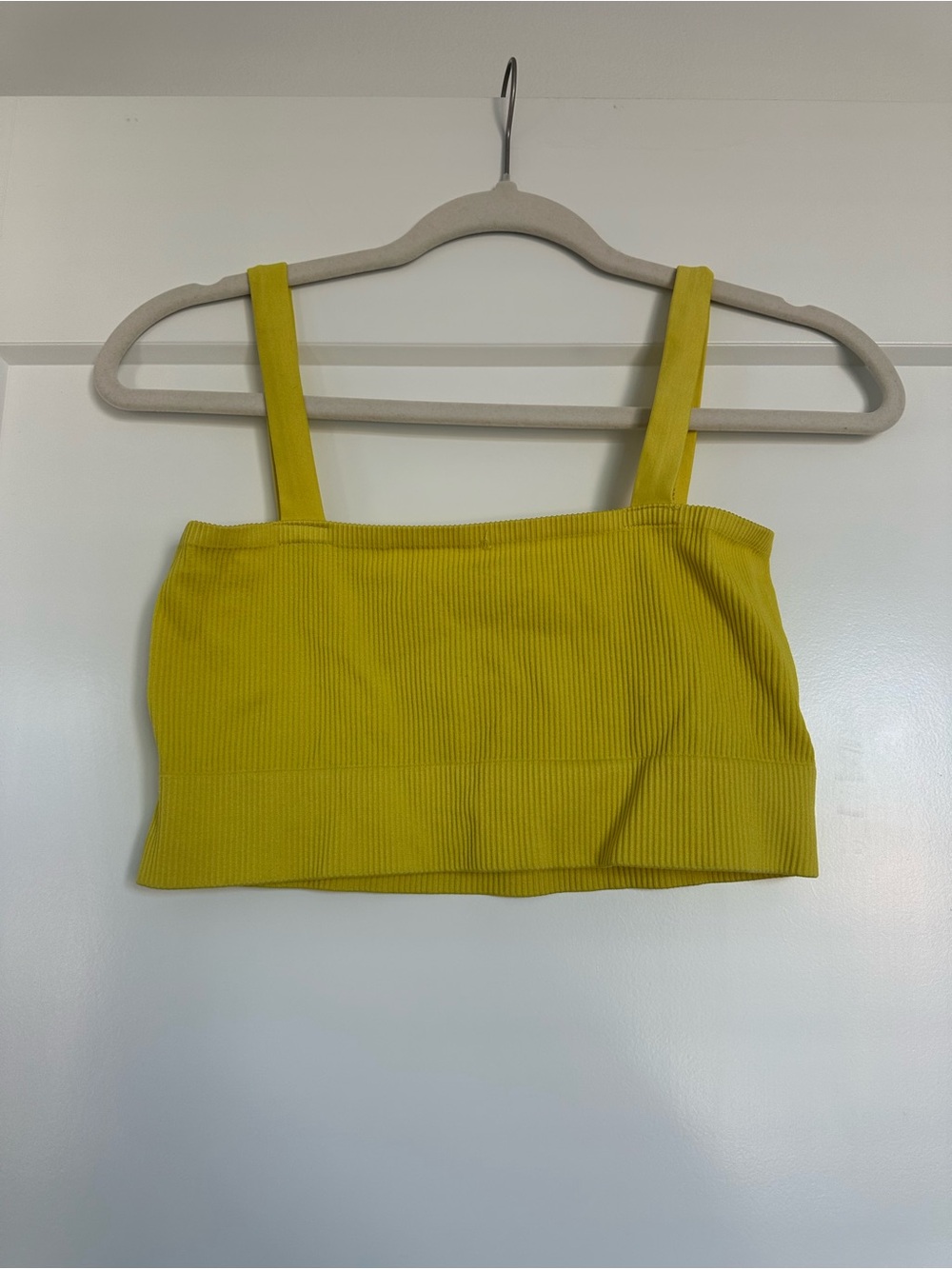 Out from Under Yellow Ribbed Crop Tank Top - Picture 2 of 2